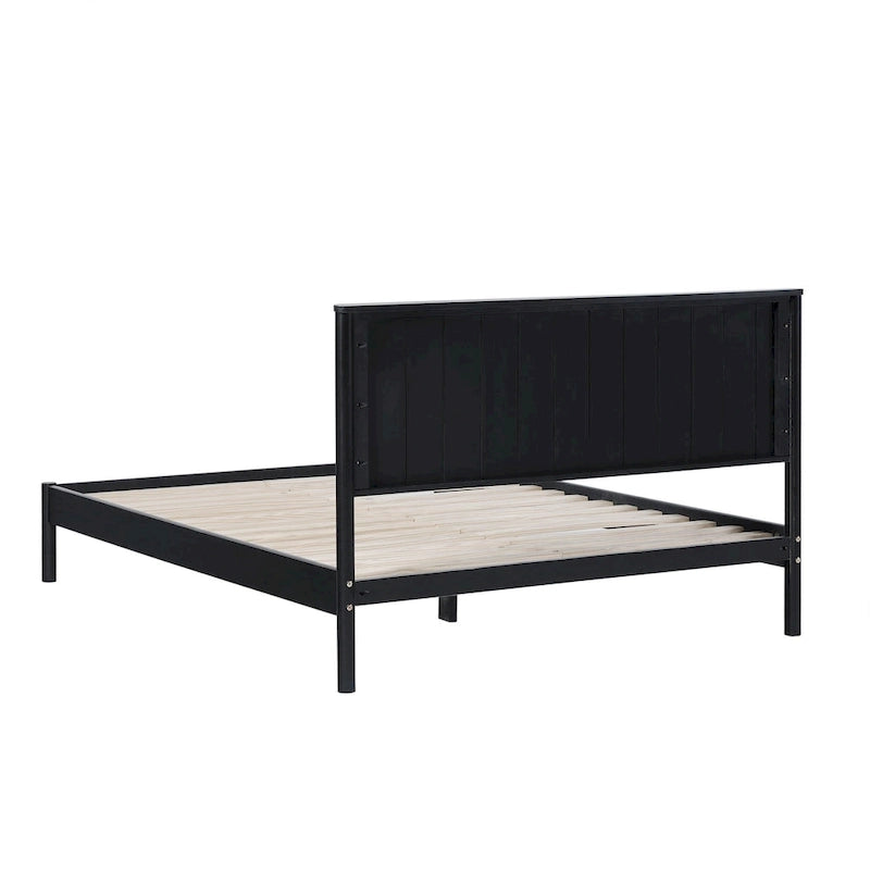 Lit Queen en bois massif de style transitionnel Middlebrook Designs