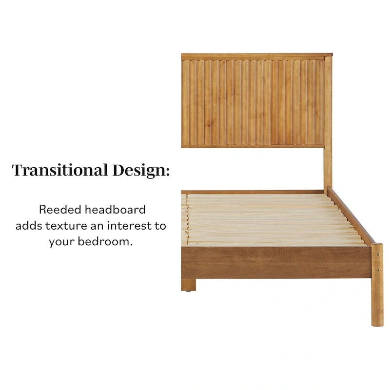 Lit Queen en bois massif de style transitionnel Middlebrook Designs