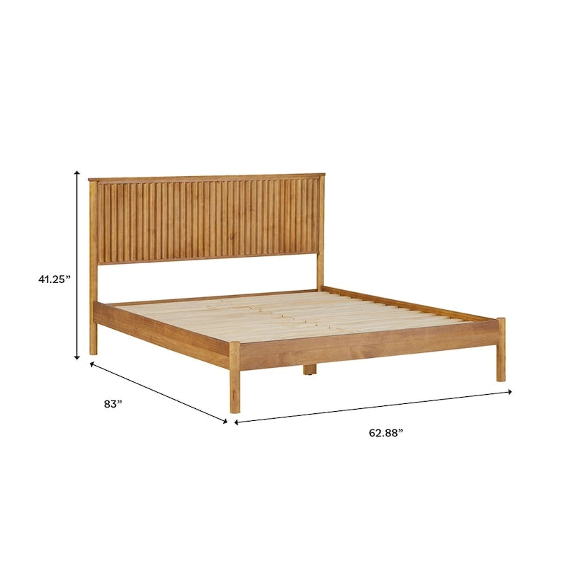 Lit Queen en bois massif de style transitionnel Middlebrook Designs