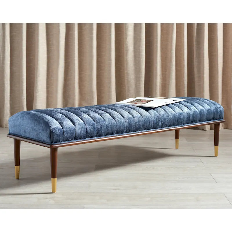Banc Felicienne Mid-Century de Couture - 63 L x 20 P x 18 H - 63Lx20Px18H