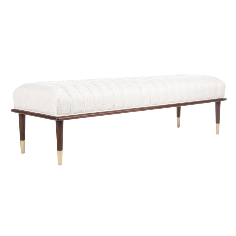 Banc Felicienne Mid-Century de Couture - 63 L x 20 P x 18 H - 63Lx20Px18H