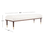 Banc Felicienne Mid-Century de Couture - 63 L x 20 P x 18 H - 63Lx20Px18H