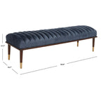 Banc Felicienne Mid-Century de Couture - 63 L x 20 P x 18 H - 63Lx20Px18H