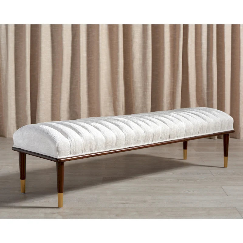 Banc Felicienne Mid-Century de Couture - 63 L x 20 P x 18 H - 63Lx20Px18H