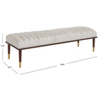 Banc Felicienne Mid-Century de Couture - 63 L x 20 P x 18 H - 63Lx20Px18H