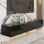 Meuble TV mural 63", console TV suspendue avec LED
