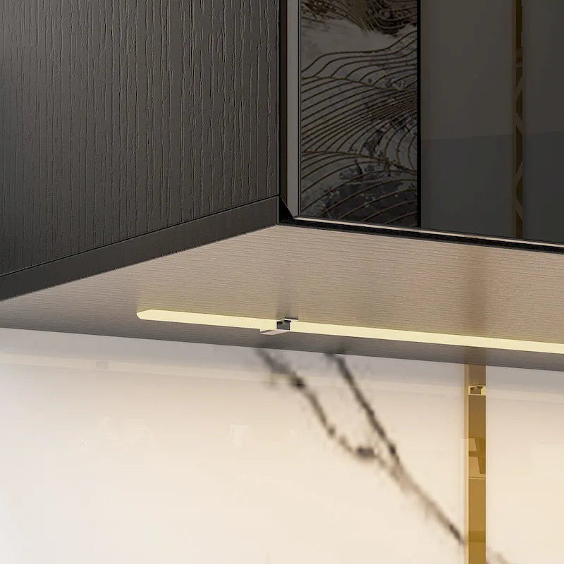 Meuble TV mural 63", console TV suspendue avec LED