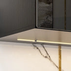 Meuble TV mural 63", console TV suspendue avec LED
