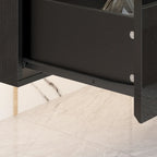 Meuble TV mural 63", console TV suspendue avec LED