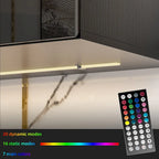 Meuble TV mural 63", console TV suspendue avec LED