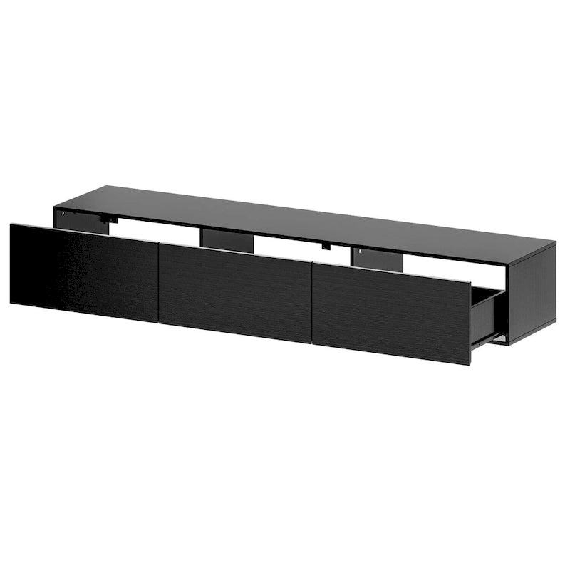 Meuble TV mural 63", console TV suspendue avec LED