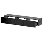Meuble TV mural 63", console TV suspendue avec LED
