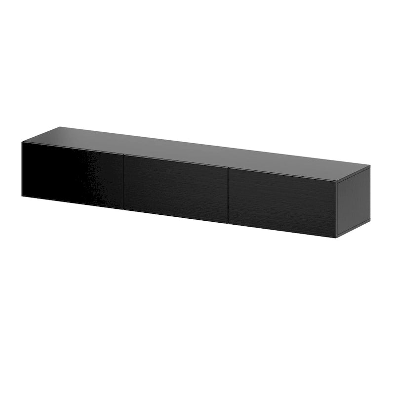 Meuble TV mural 63", console TV suspendue avec LED