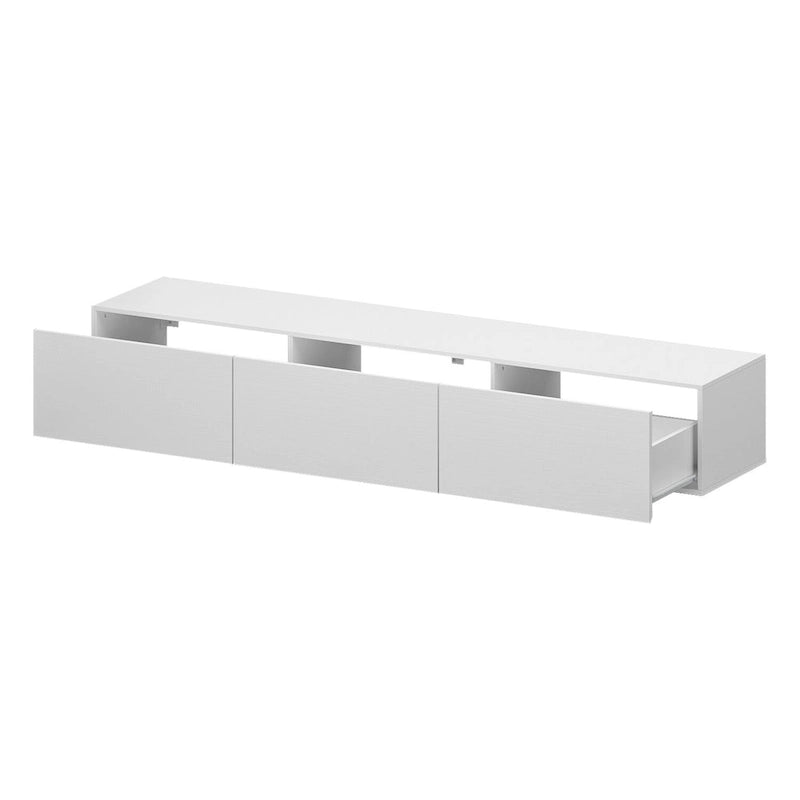Meuble TV mural 63", console TV suspendue avec LED