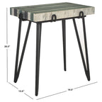 Table d'appoint Velimirka avec plateau en marbre (entièrement assemblée) - 49,5 cm l. x 34,3 cm P x 52,1 cm H - 20Wx14Dx21H