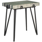Table d'appoint Velimirka avec plateau en marbre (entièrement assemblée) - 49,5 cm l. x 34,3 cm P x 52,1 cm H - 20Wx14Dx21H