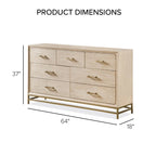 Ensemble de chambre Drayden en bois massif de chêne transitionnel 3 pièces : commode et 2 tables de chevet