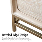 Ensemble de chambre Drayden en bois massif de chêne transitionnel 3 pièces : commode et 2 tables de chevet