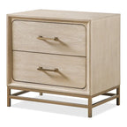 Ensemble de chambre Drayden en bois massif de chêne transitionnel 3 pièces : commode et 2 tables de chevet