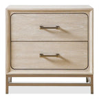 Ensemble de chambre Drayden en bois massif de chêne transitionnel 3 pièces : commode et 2 tables de chevet