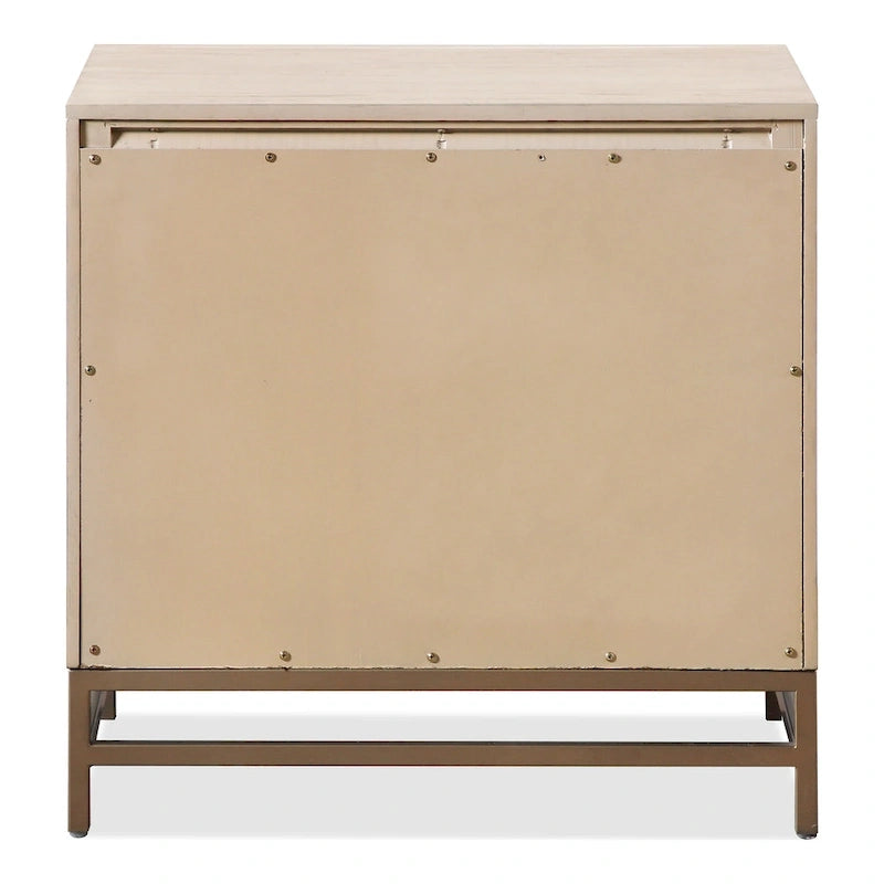 Ensemble de chambre Drayden en bois massif de chêne transitionnel 3 pièces : commode et 2 tables de chevet