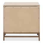 Ensemble de chambre Drayden en bois massif de chêne transitionnel 3 pièces : commode et 2 tables de chevet