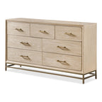 Ensemble de chambre Drayden en bois massif de chêne transitionnel 3 pièces : commode et 2 tables de chevet