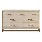 Ensemble de chambre Drayden en bois massif de chêne transitionnel 3 pièces : commode et 2 tables de chevet