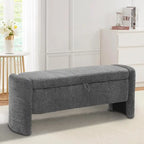 Banc de rangement en chenille, design minimaliste et élégant
