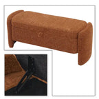 Banc de rangement en chenille, design minimaliste et élégant