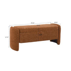 Banc de rangement en chenille, design minimaliste et élégant