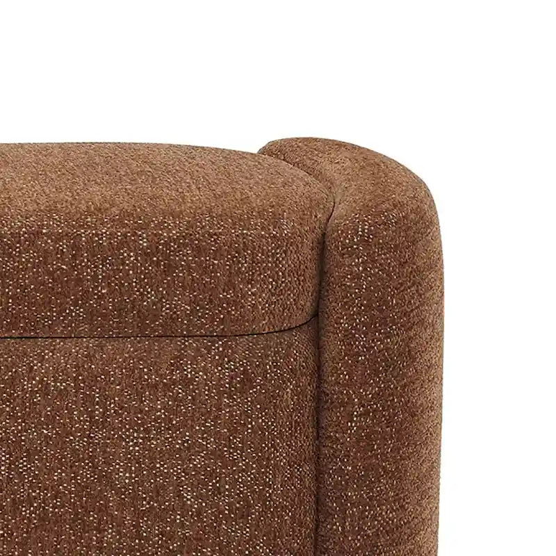 Banc de rangement en chenille, design minimaliste et élégant