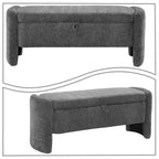 Banc de rangement en chenille, design minimaliste et élégant