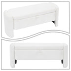Banc de rangement en chenille, design minimaliste et élégant