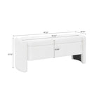 Banc de rangement en chenille, design minimaliste et élégant