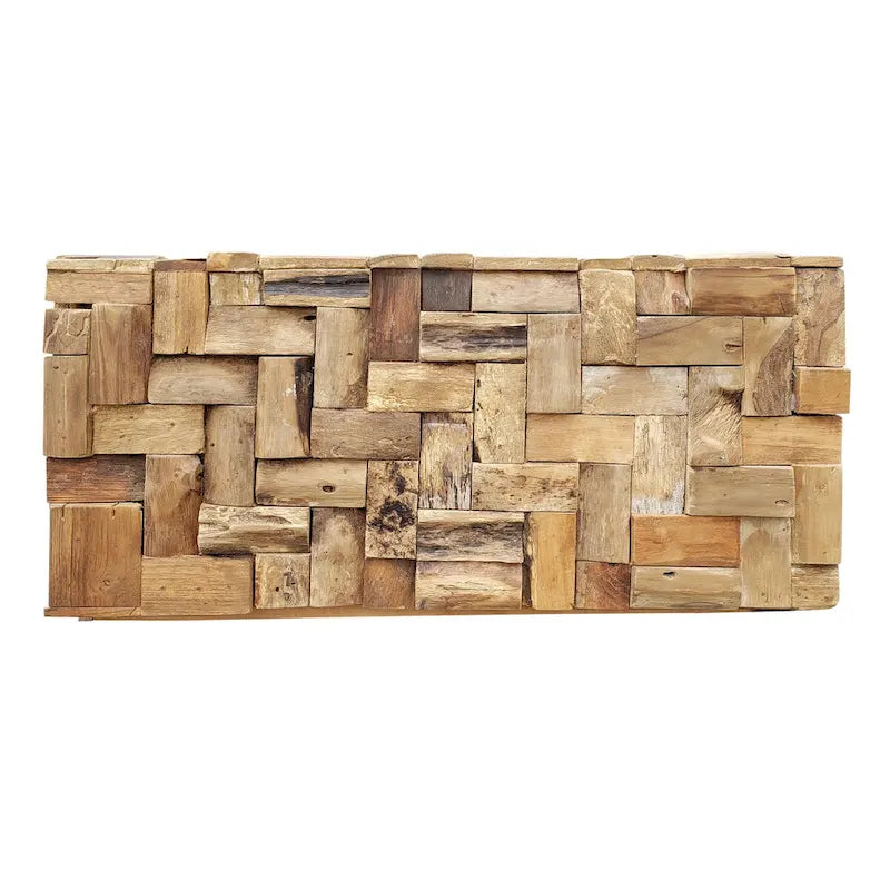 Table basse rustique en teck recyclé Java, 32 pouces