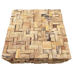 Table basse rustique en teck recyclé Java, 32 pouces