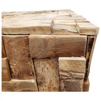 Table basse rustique en teck recyclé Java, 32 pouces
