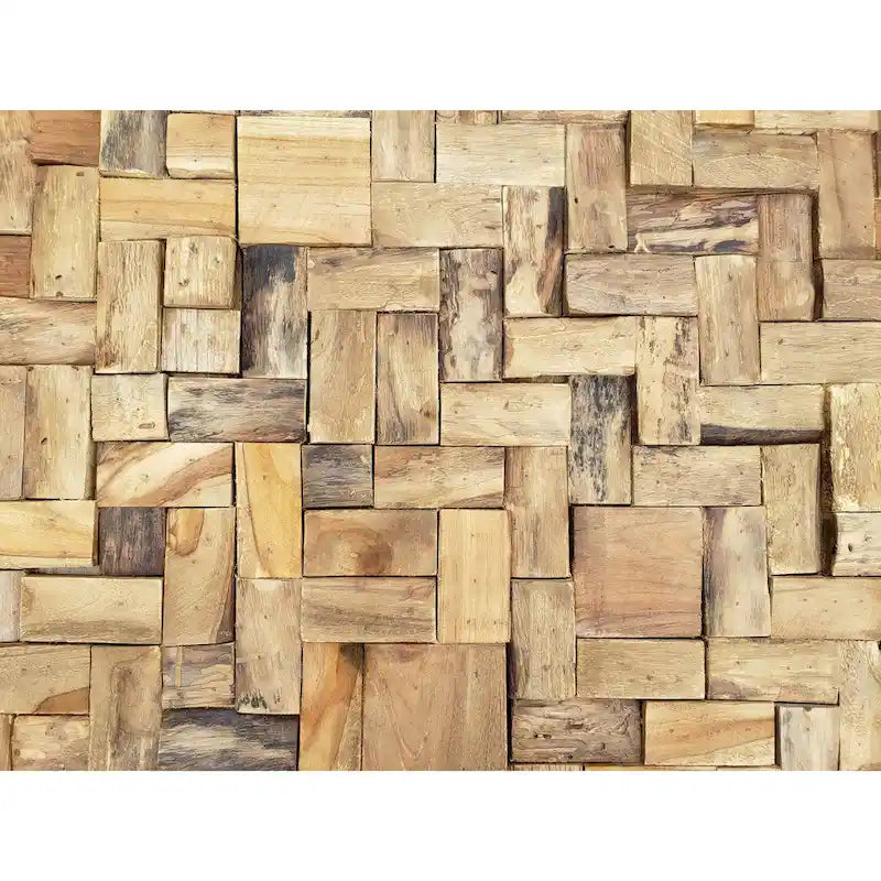 Table basse rustique en teck recyclé Java, 32 pouces