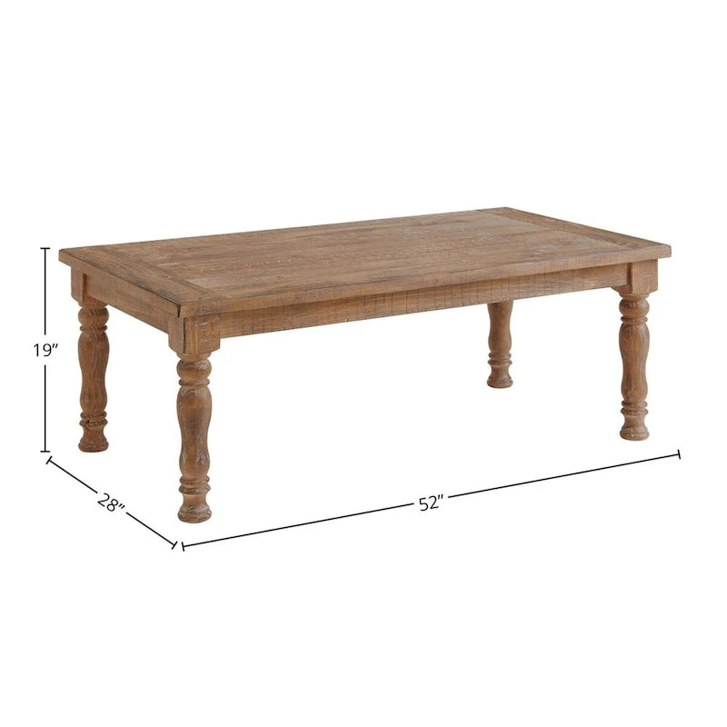 Table basse à pieds tournés Highland, 52x28