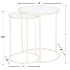 FirsTime & Co. Lot de 2 tables d'appoint gigognes Stark Gold, fabriquées aux États-Unis, or, métal, 45,7 x 45,7 x 53,3 cm