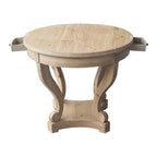 Table à manger ronde petite taille 32 po en bois style rustique, table d'appoint, table basse
